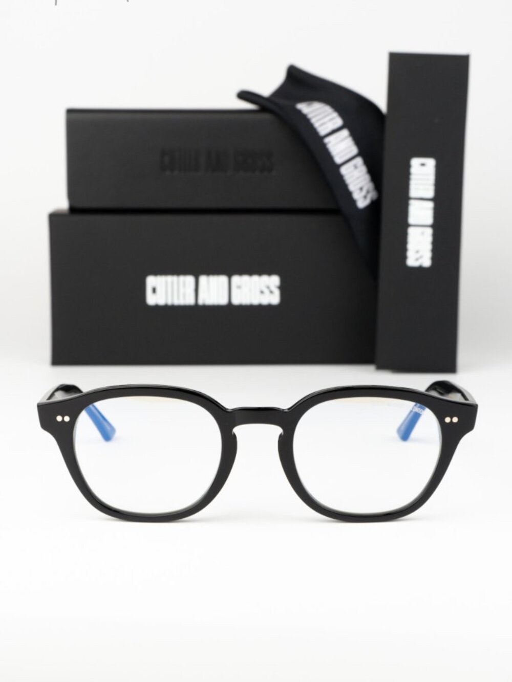 Cutler and Gross Men Eyeglasses Black Square CGBB1380 001 NEW AUTHENTIC